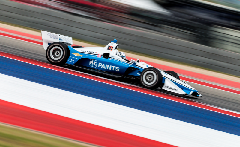 Illustration for article titled Here's All the Action From IndyCar Practice At COTA